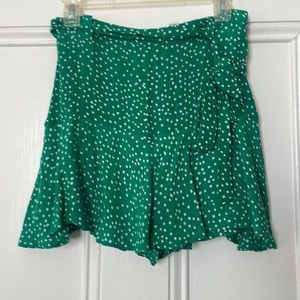 Green and white Skort